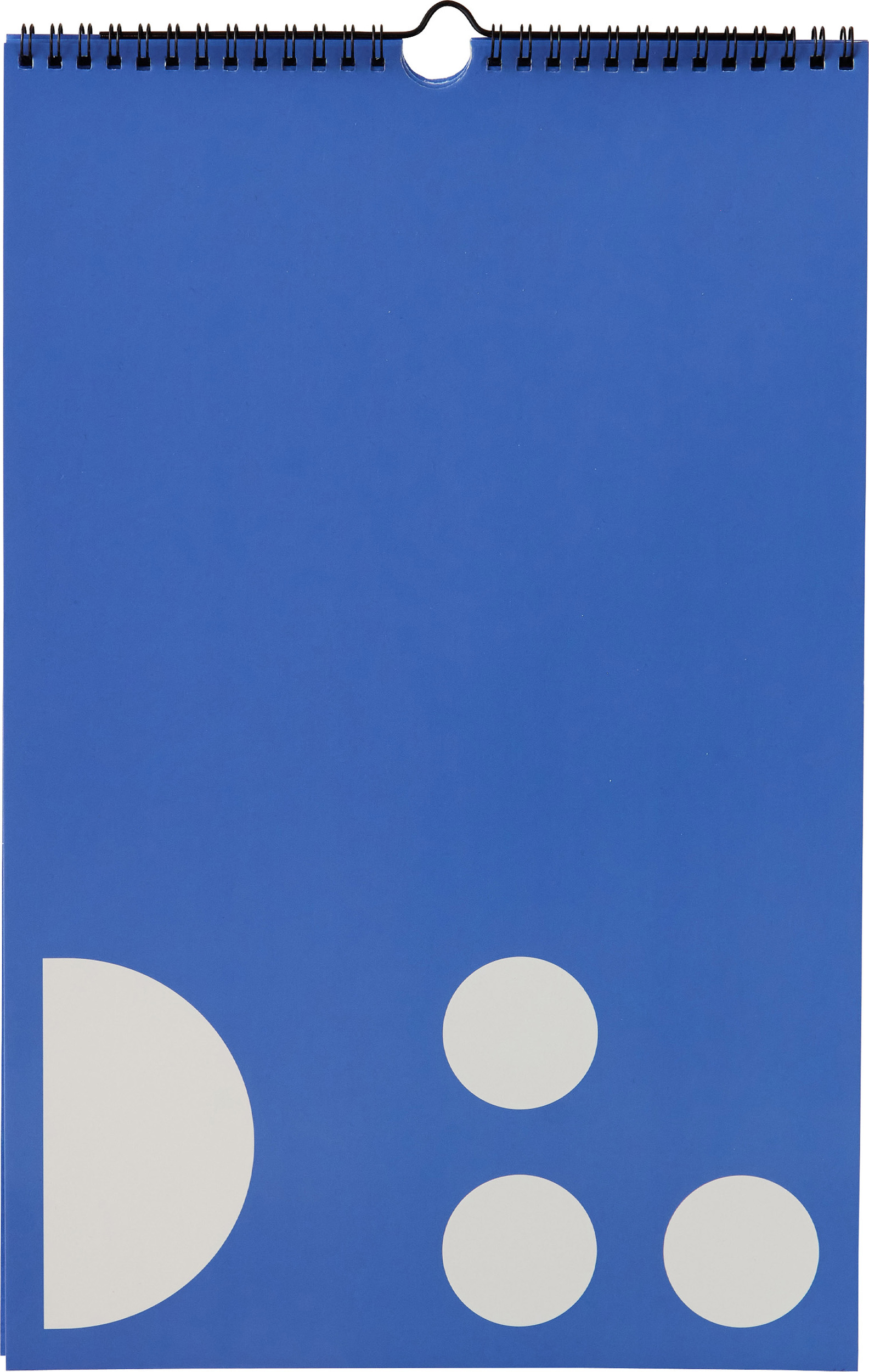 Planer miesięczny Design Letters kobaltowy na ścianę