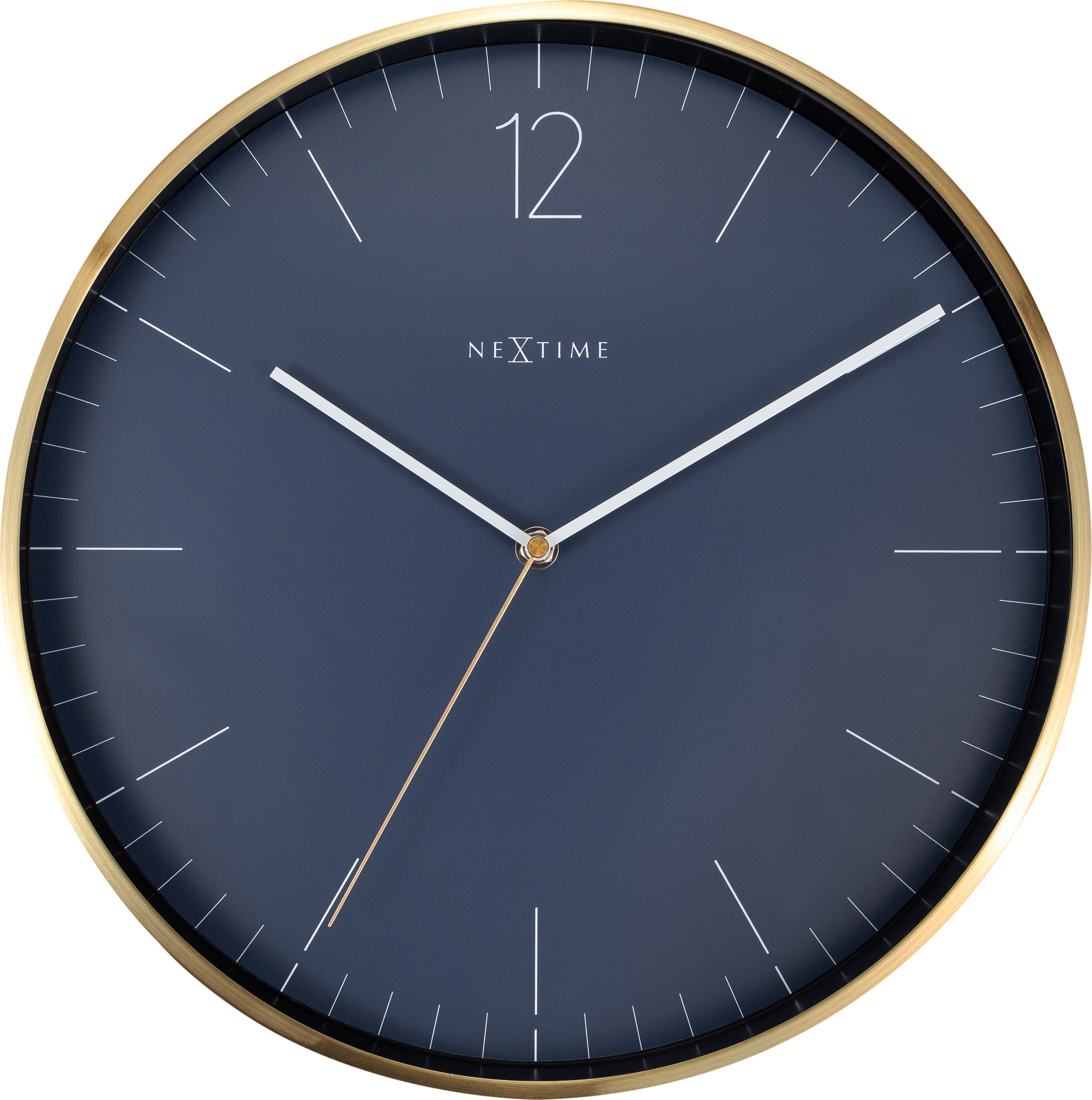 Zegar ścienny Essential Gold niebieski