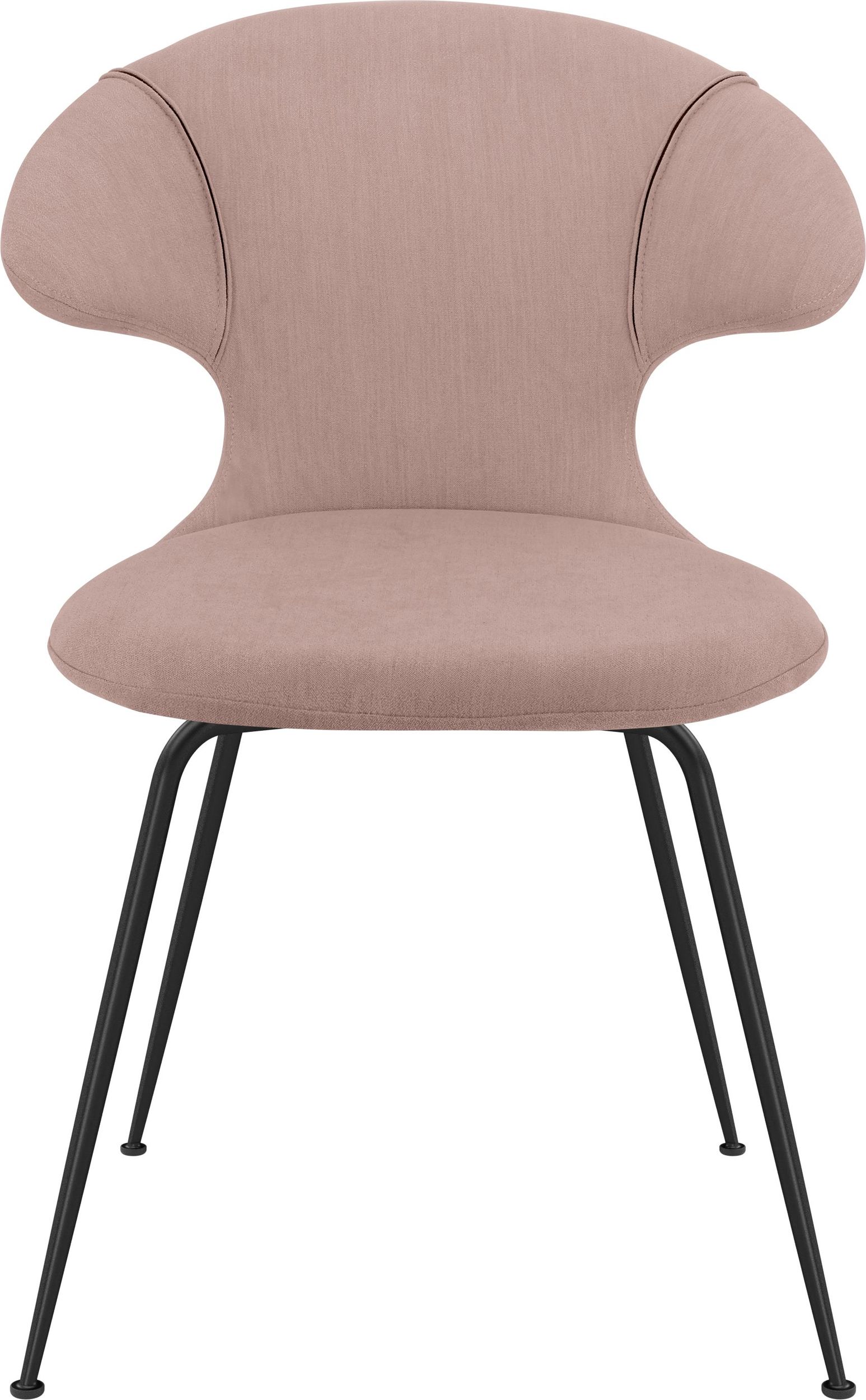 Krzesło Time Flies różowe na czarnych nogach