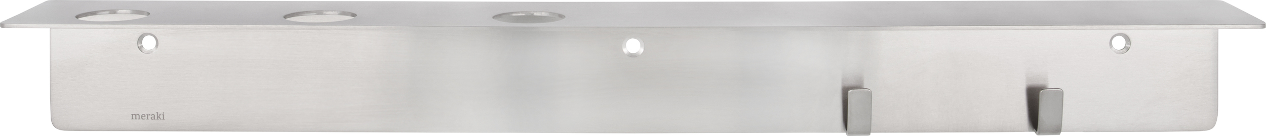 Wieszak łazienkowy na butelki z płynem Meraki srebrny