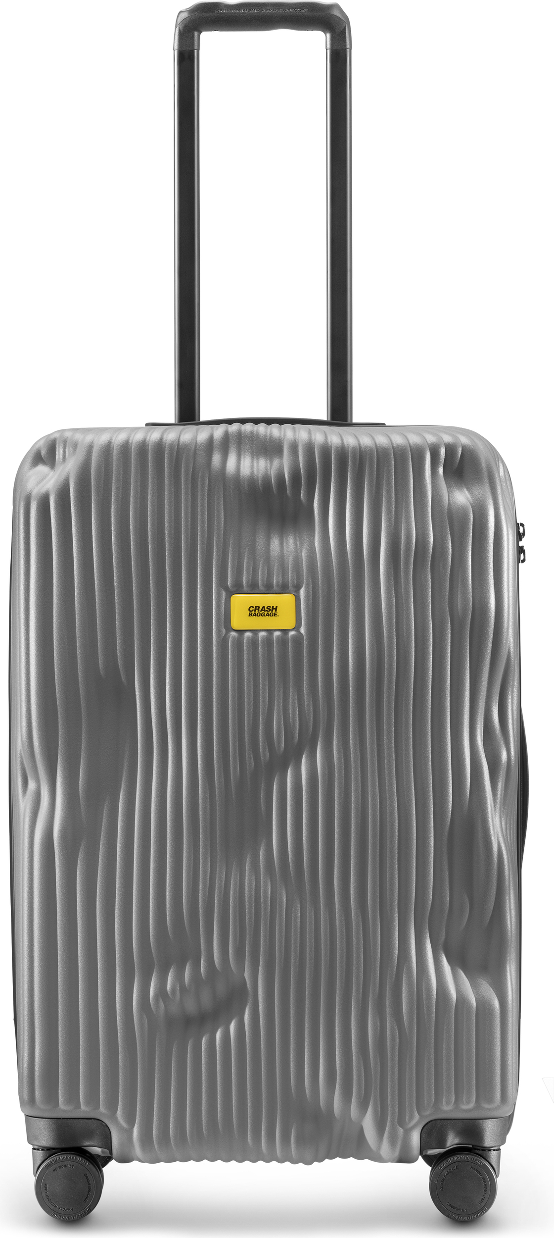 Walizka Stripe średnia szara