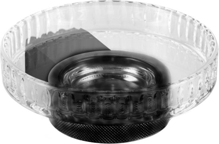 Mydelniczka Club karbowana czarny mat ścienna