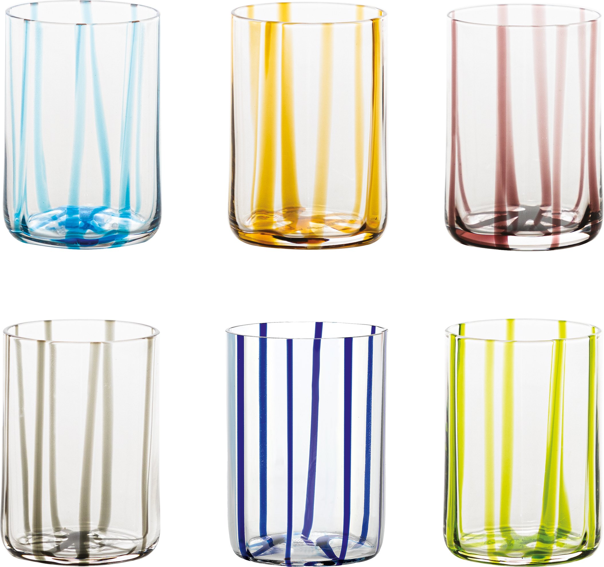 Szklanki Tirache w paski 350 ml 6 szt.