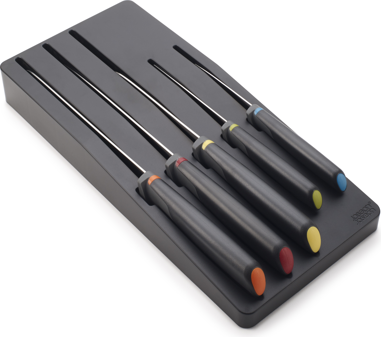 Noże Elevate kolorowe z organizerem 6 el.