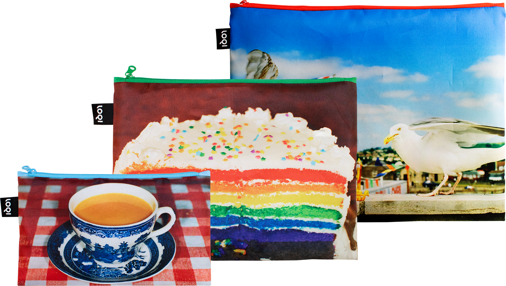 Saszetki Museum Martin Parr Seagulls, Real Food and England z recyklingu 3 szt.