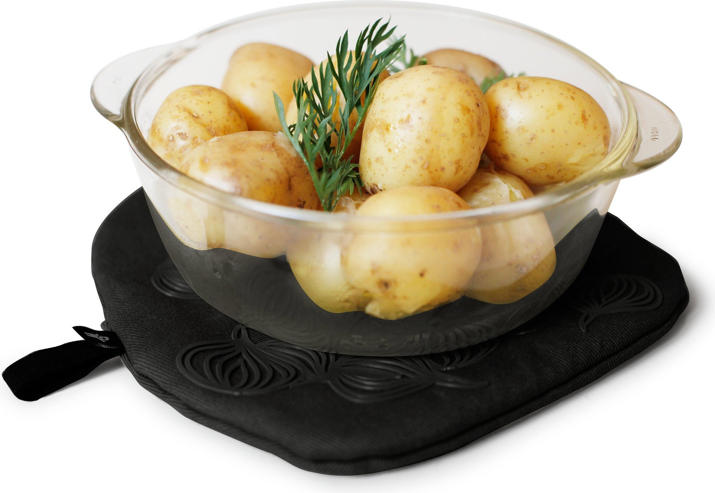 Podstawka pod gorące naczynie i rękawica kuchenna Bosign czarna