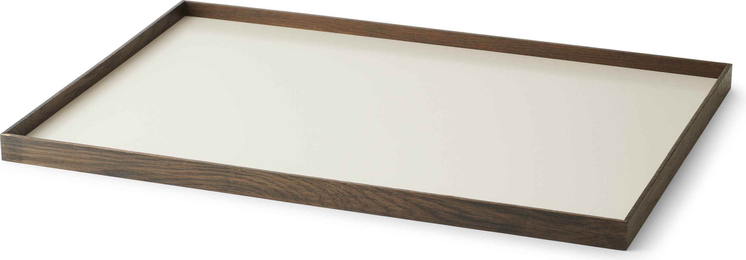 Taca dekoracyjna Frame L beżowa ciemny dąb