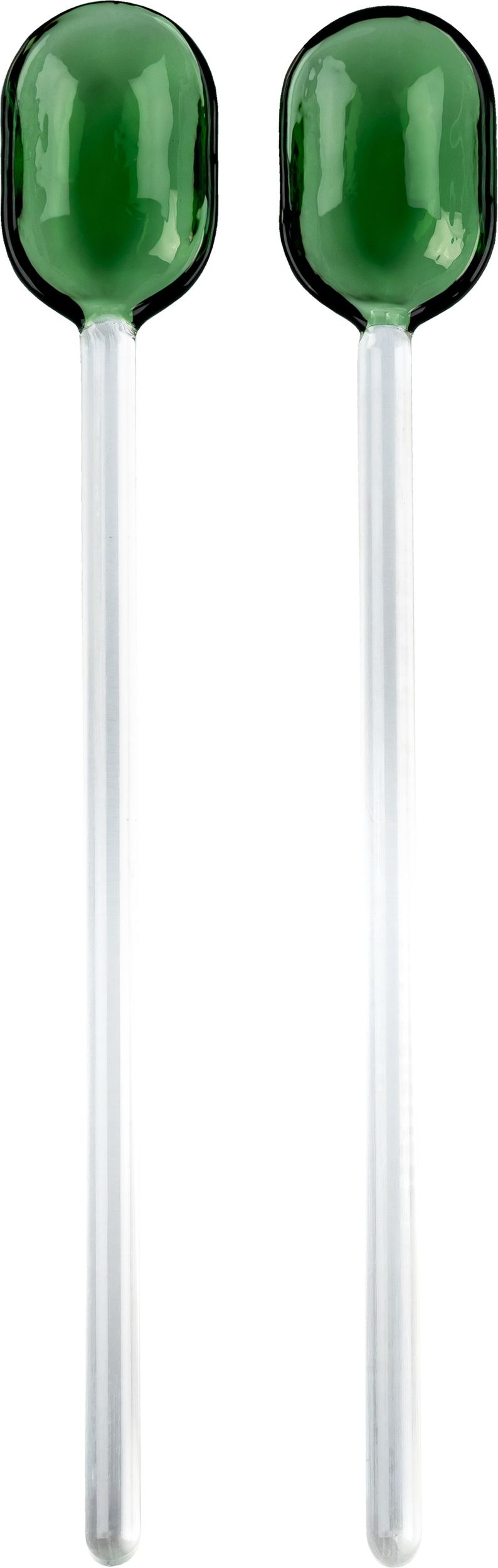 Łyżki do sałaty Muurla zielone szklane 2 szt.