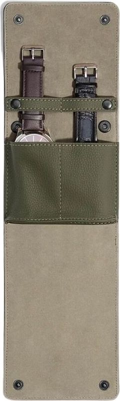 Etui na zegarki Stackers Pebble oliwkowe podwójne