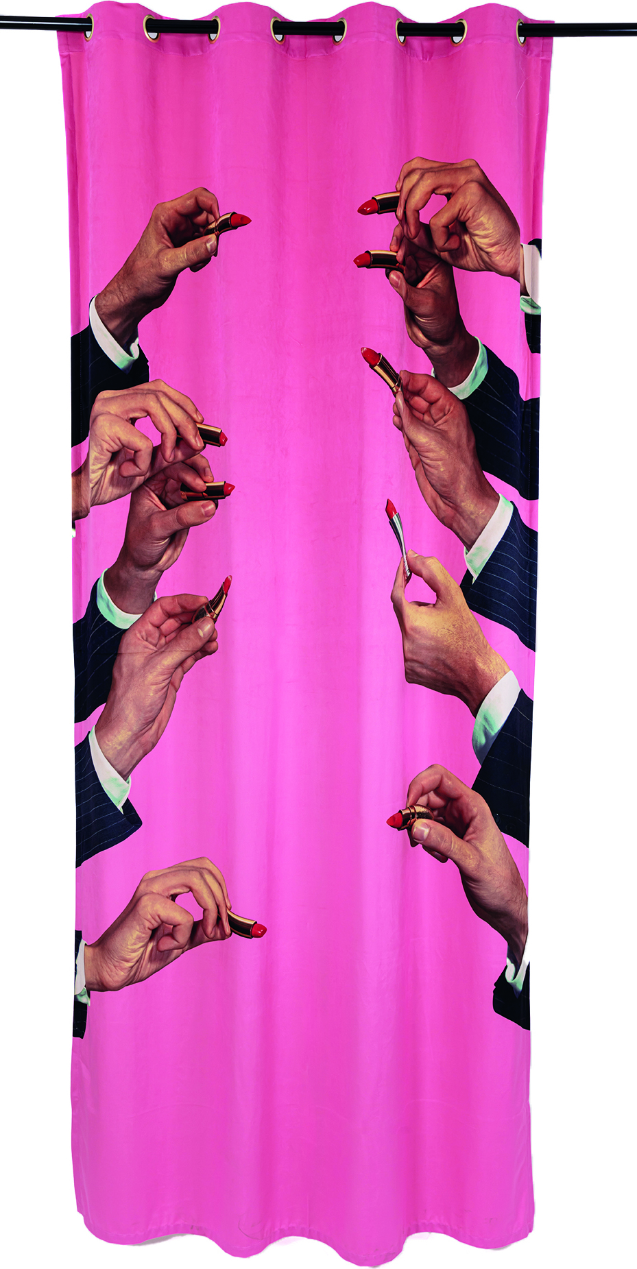 Zasłona do salonu Toiletpaper Lipstick Pink