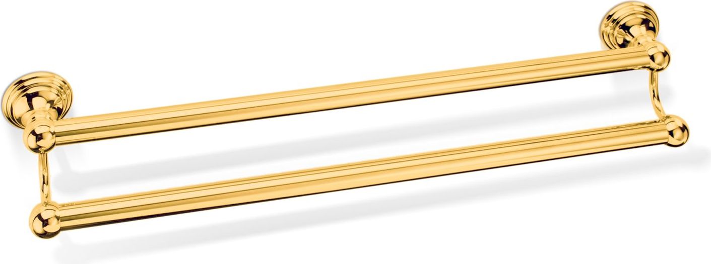 Wieszak reling na ręczniki Decor Walther Classic 60 cm złoty podwójny
