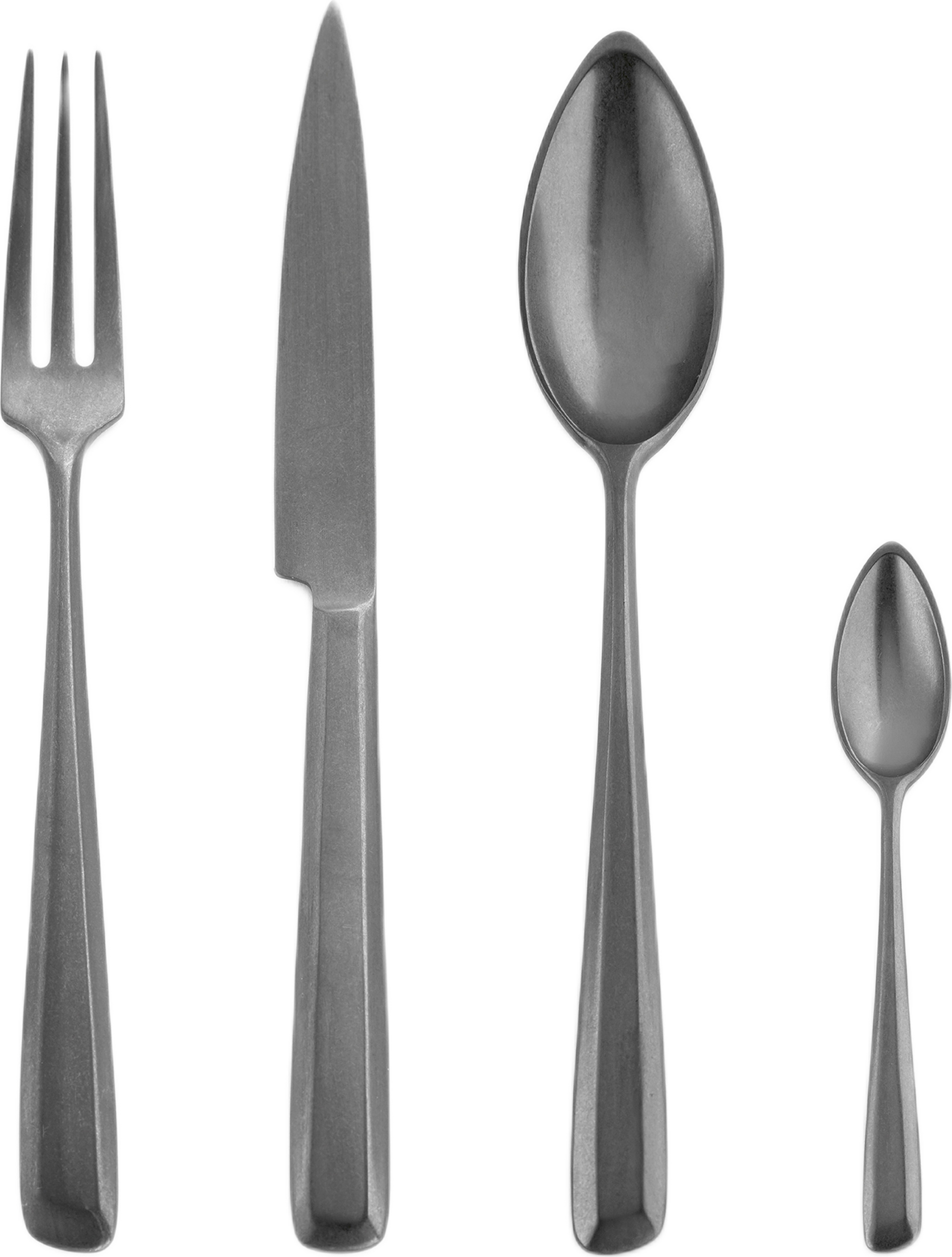 Komplet sztućców Zoë antracytowy 24 el.