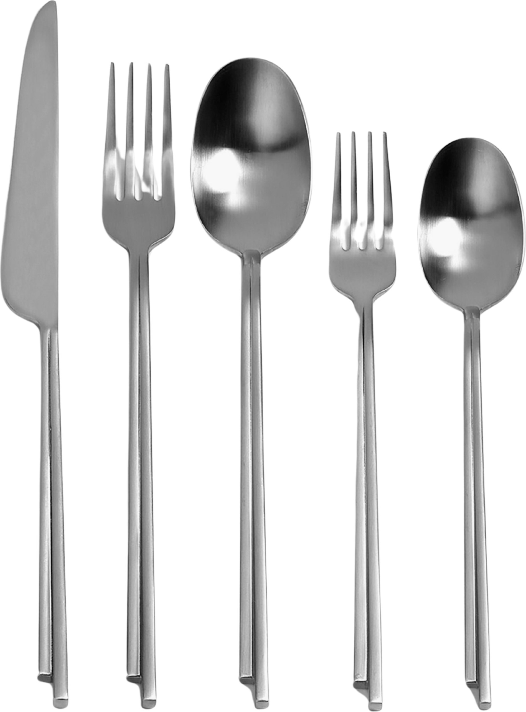 Komplet sztućców Dune stalowy 5 el.
