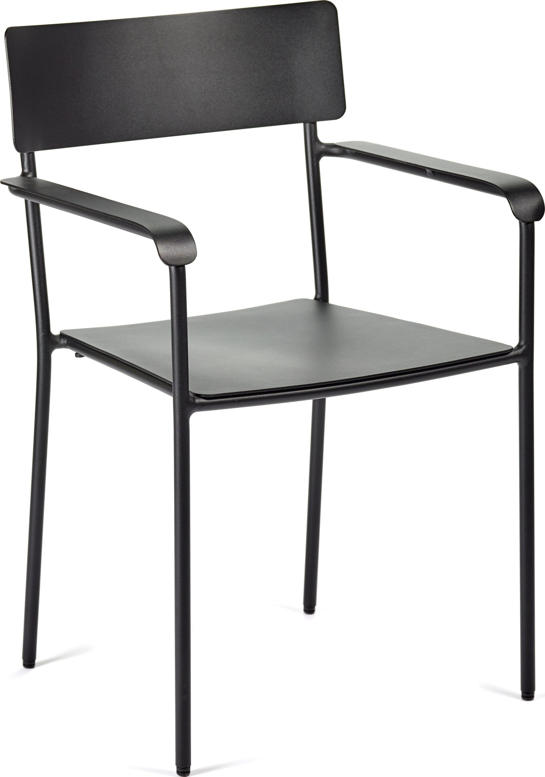 Krzesło ogrodowe z podłokietnikami August 85 cm czarne