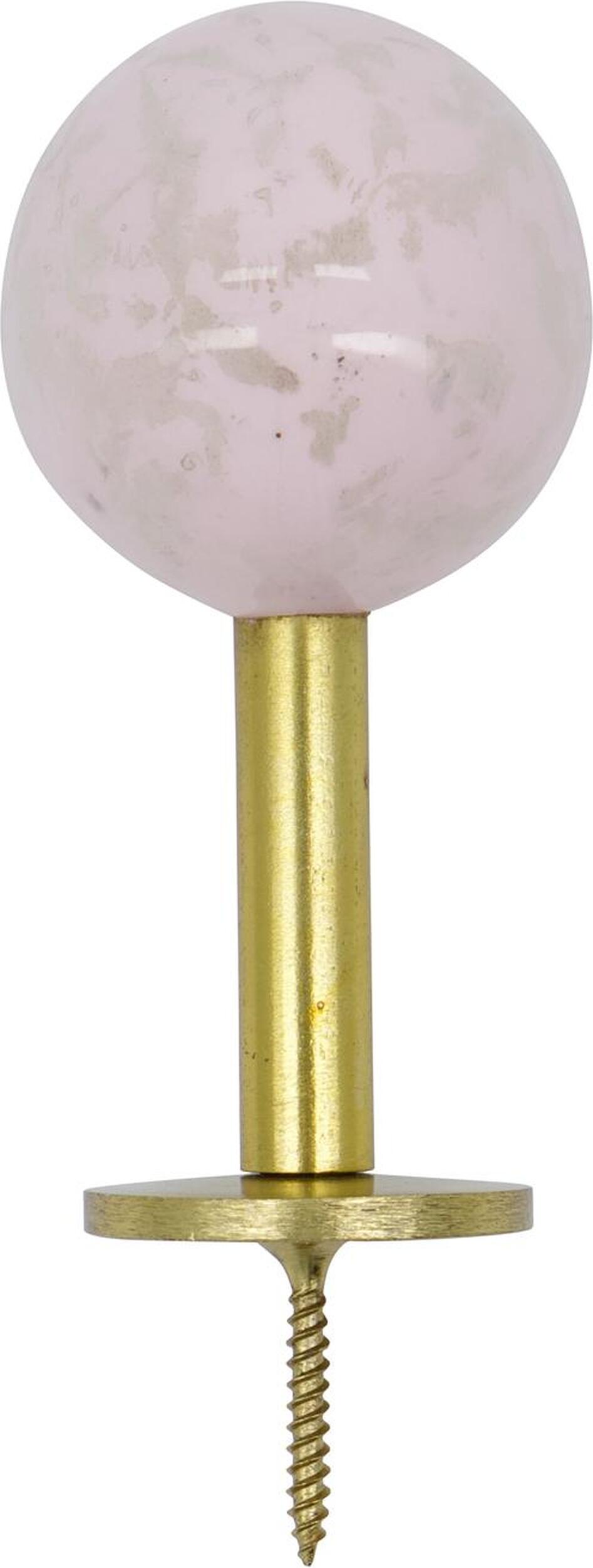 Haczyki ścienne Ball 8 cm różowe 2 szt.