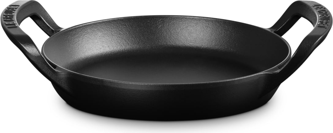 Patelnia żeliwna BBQ Outdoor okrągła 25 cm czarny mat