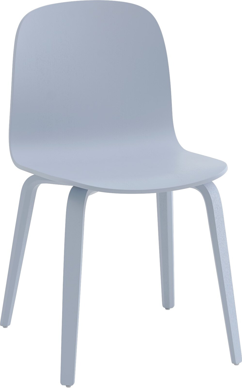 Krzesło Visu błękitne na drewnianych nogach