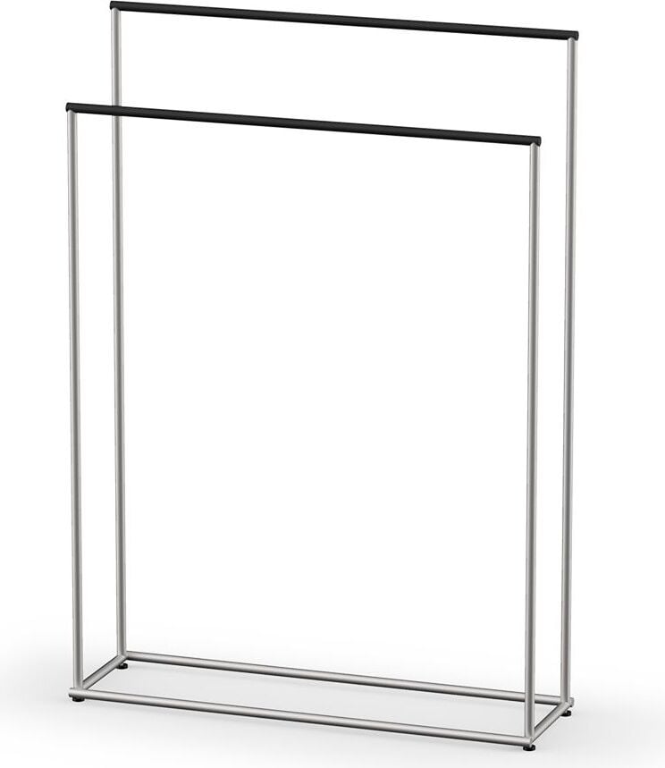 Stojak na ręczniki Mikado srebrno-czarny z powłoką PVD