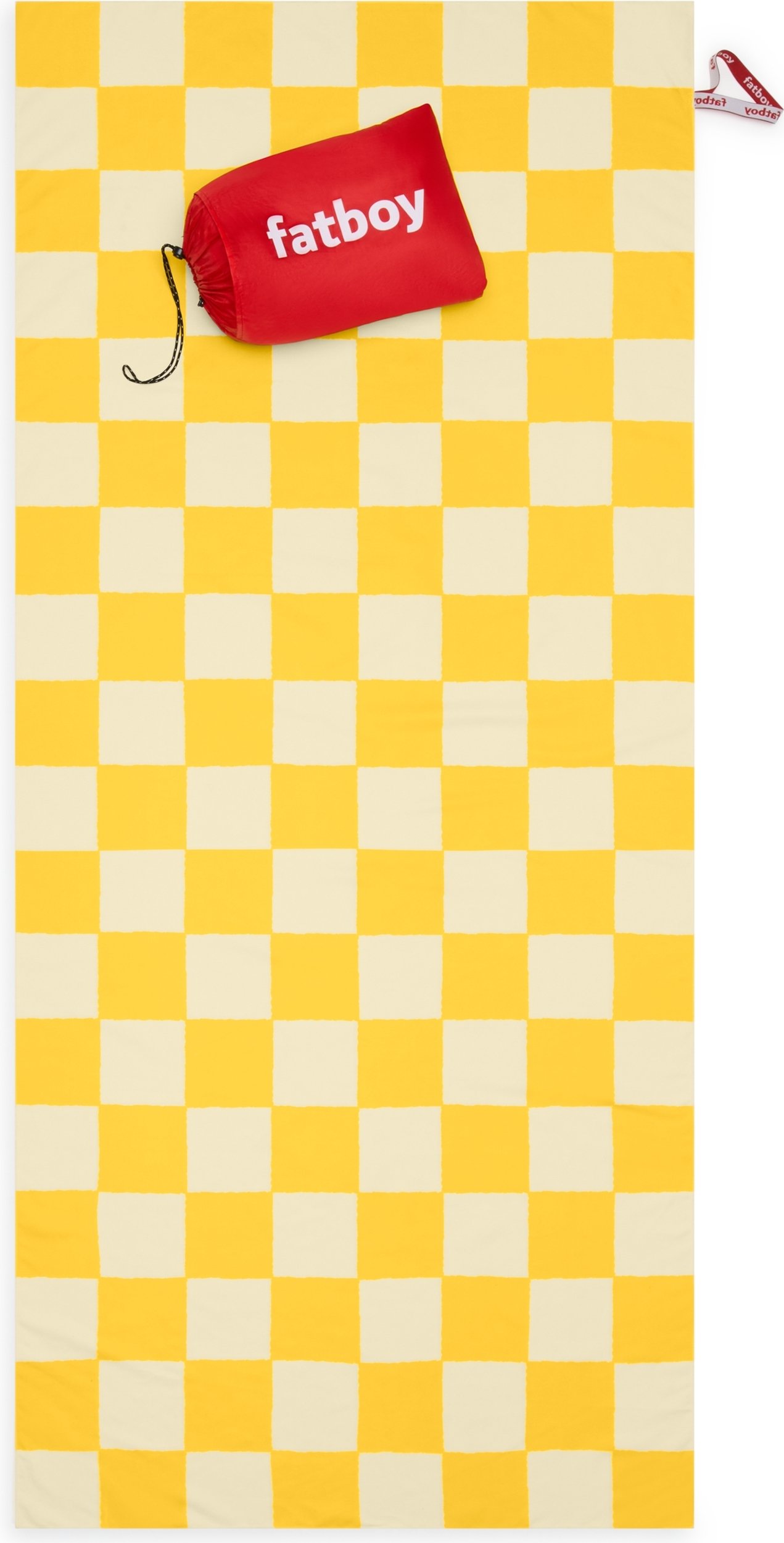 Ręcznik plażowy Beach Baggy Chess XL żółty z etui 2 el.