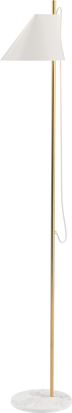 Lampa podłogowa Yuh LED 2700K biała mosiądz