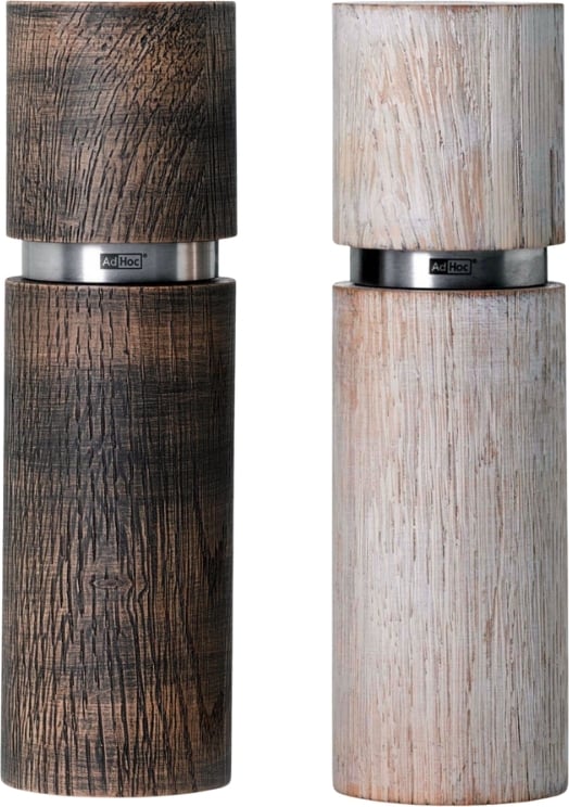 Młynki do soli i pieprzu Textura Antique 15 cm biały i brązowy 2 szt.