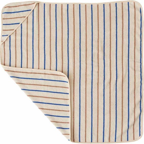 Ręcznik dziecięcy z kapturem Raita 100 x 100 cm beżowo-niebieski