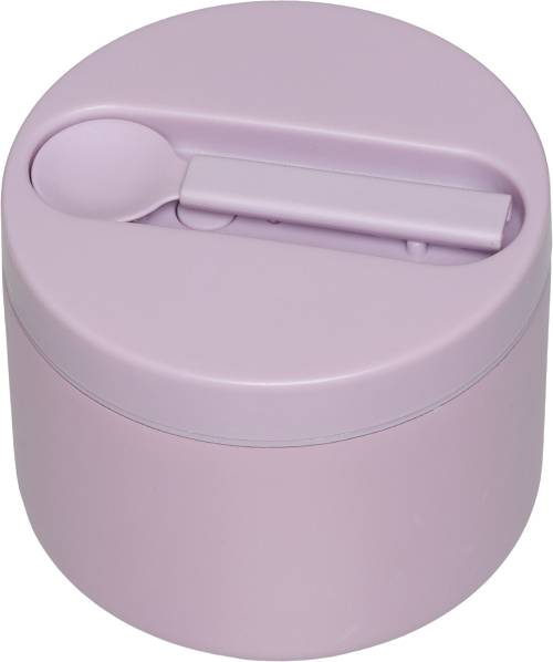 Lunchbox termiczny To Go mały lawendowy z łyżką 2 el.