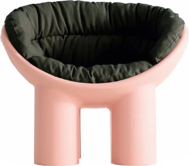 Poduszka na fotel Roly Poly grafitowa