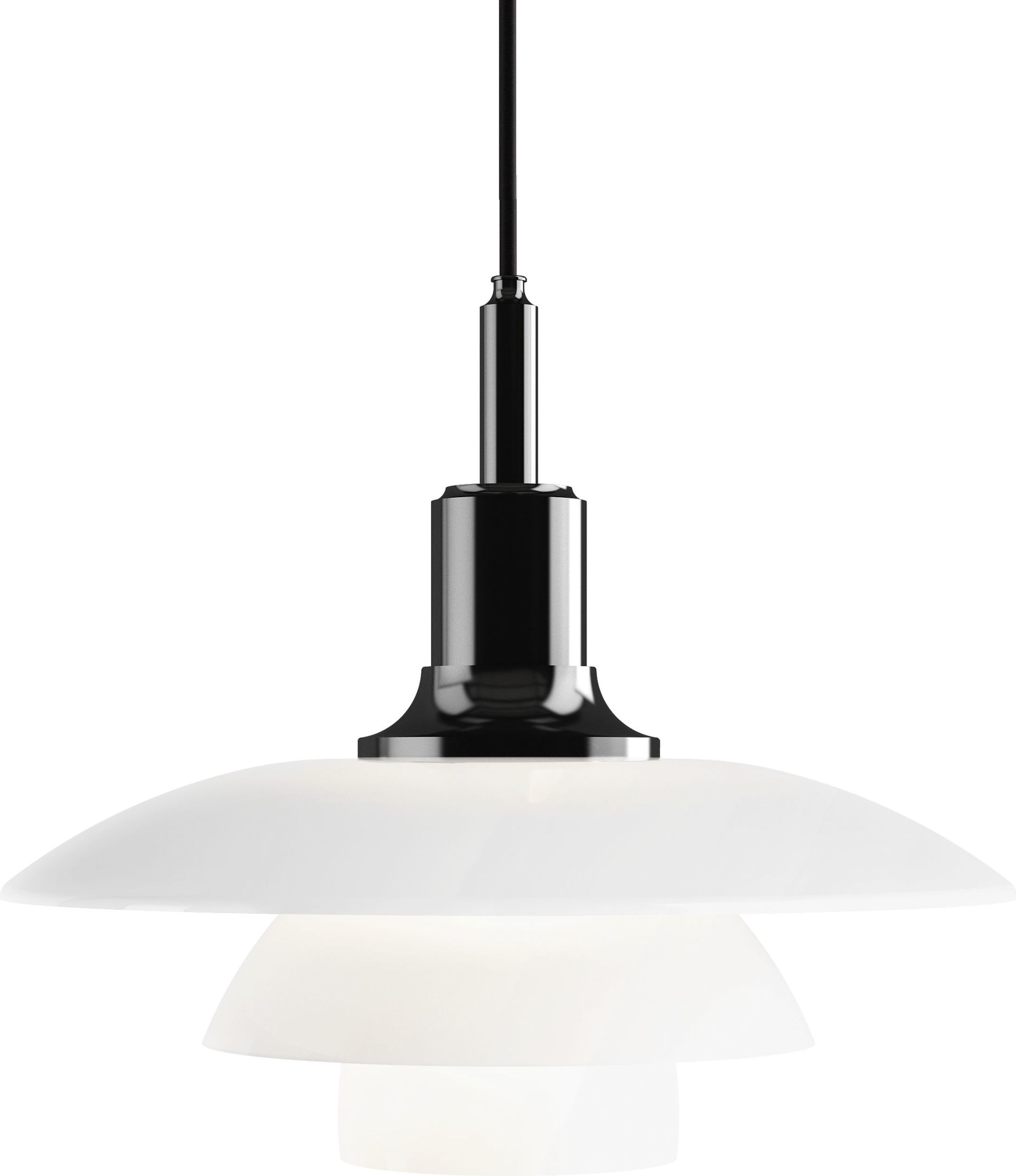 Lampa wisząca PH 33 cm czarna ze szklanym kloszem