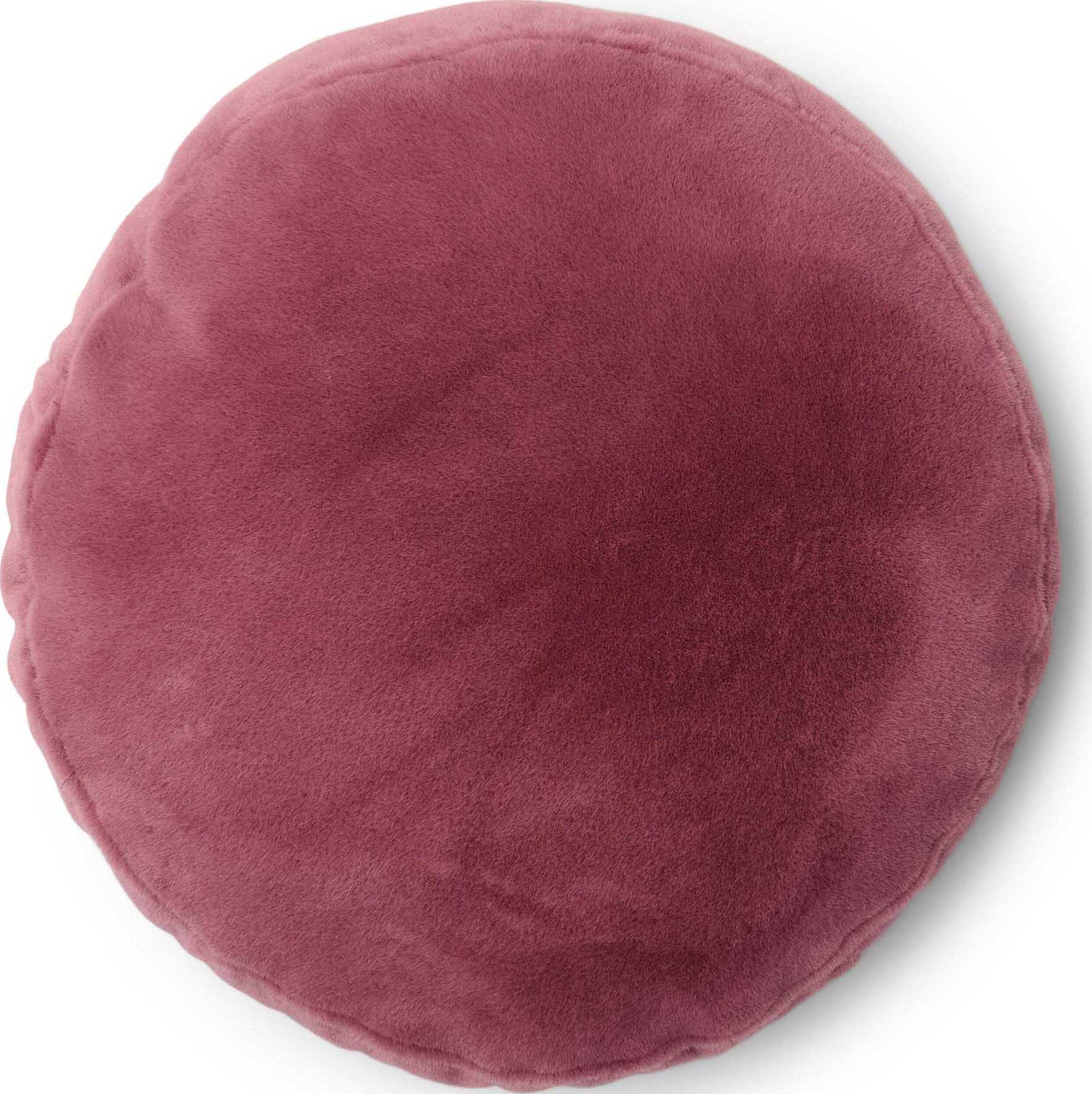 Poduszka dekoracyjna Mads Furry okrągła 45 cm ciemnoróżowa