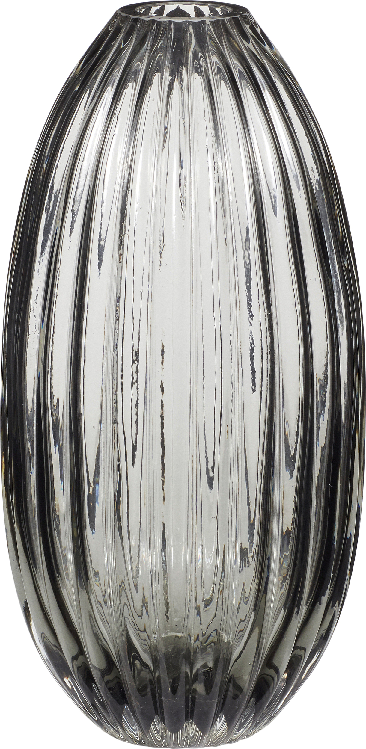 Wazon Hübsch owalny przydymione szkło