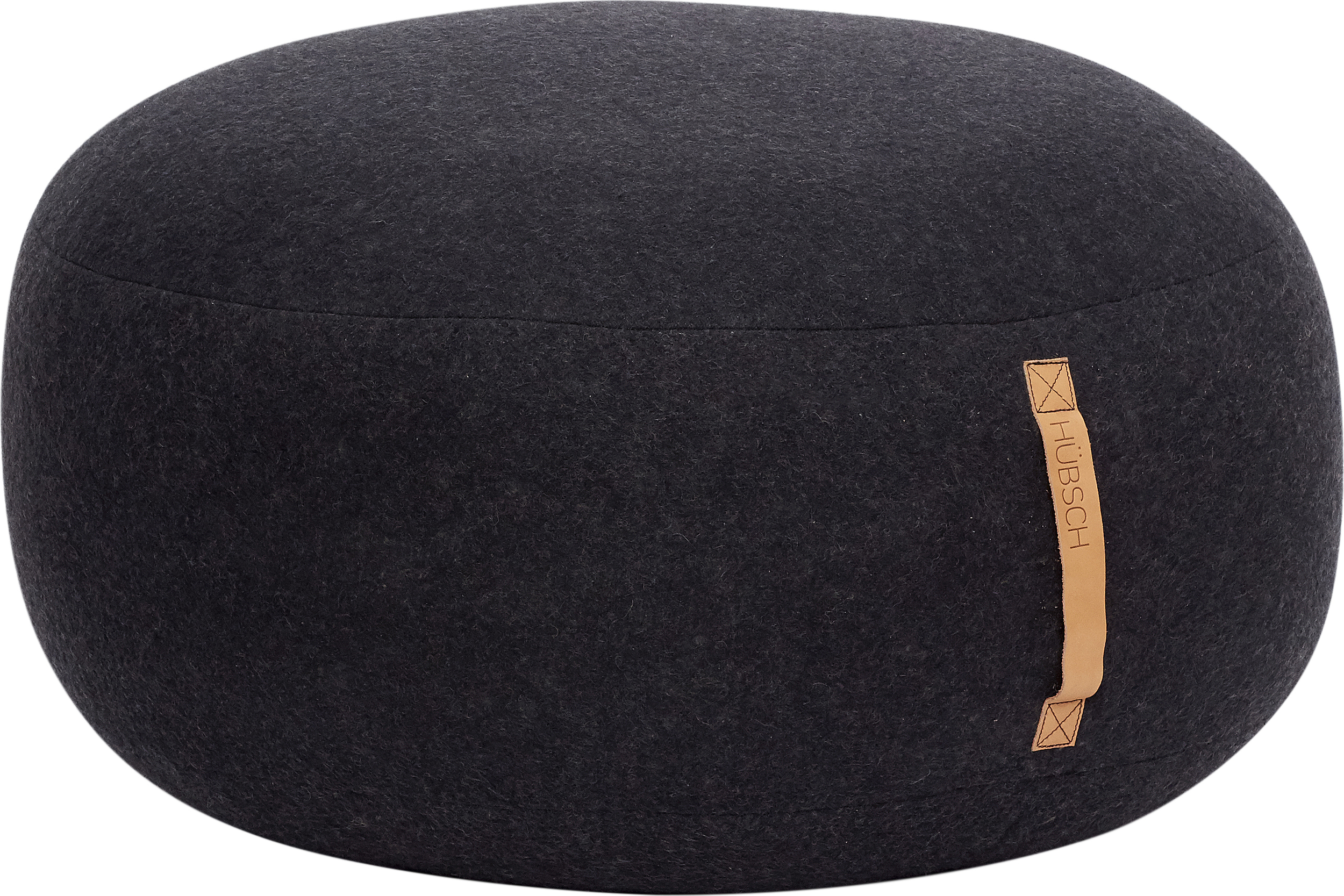 Puf Hübsch 75 cm ciemnoszary