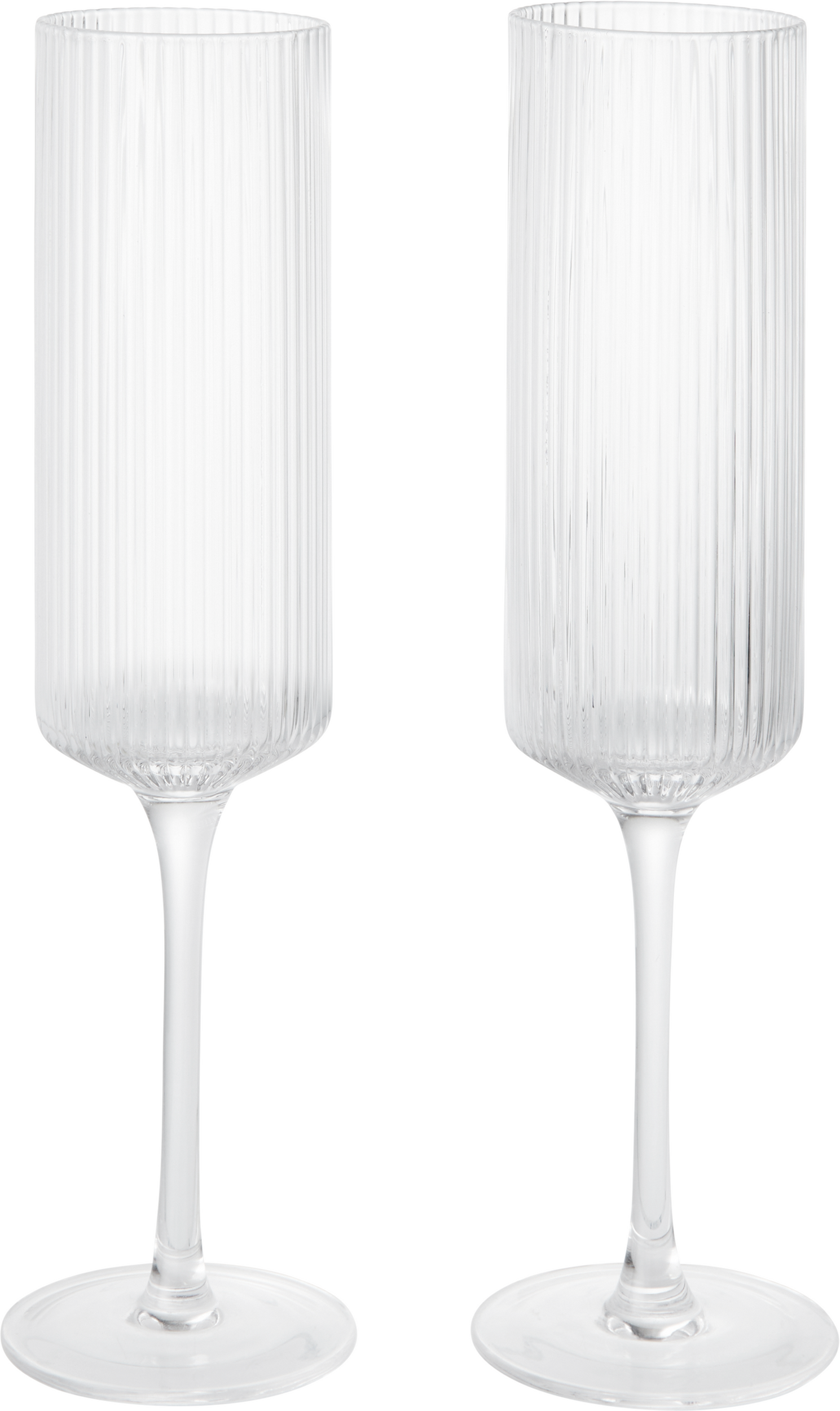 Kieliszki do szampana Ripple Flutes przezroczyste 2 szt.
