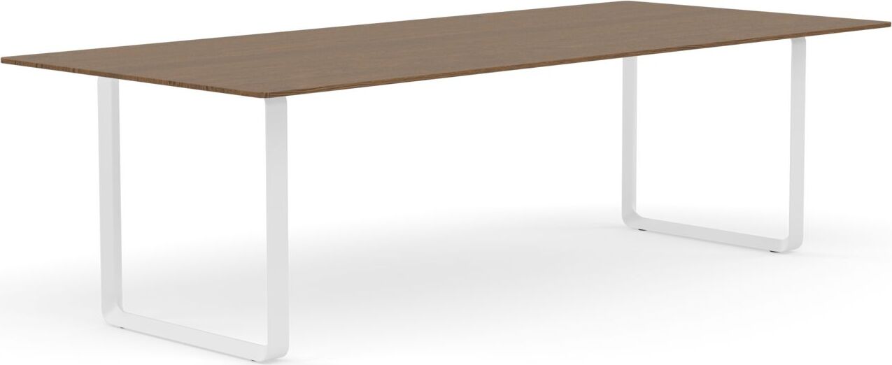 Stół Muuto 255 x 108 cm ciemny dąb nogi białe