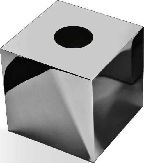 Pojemnik na chusteczki Mikado kwadratowy chrom-czarny z powłoką PVD