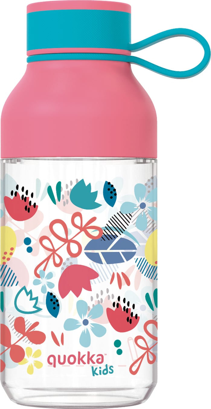 Butelka na wodę Quokka Ice Kids Flowers 430 ml