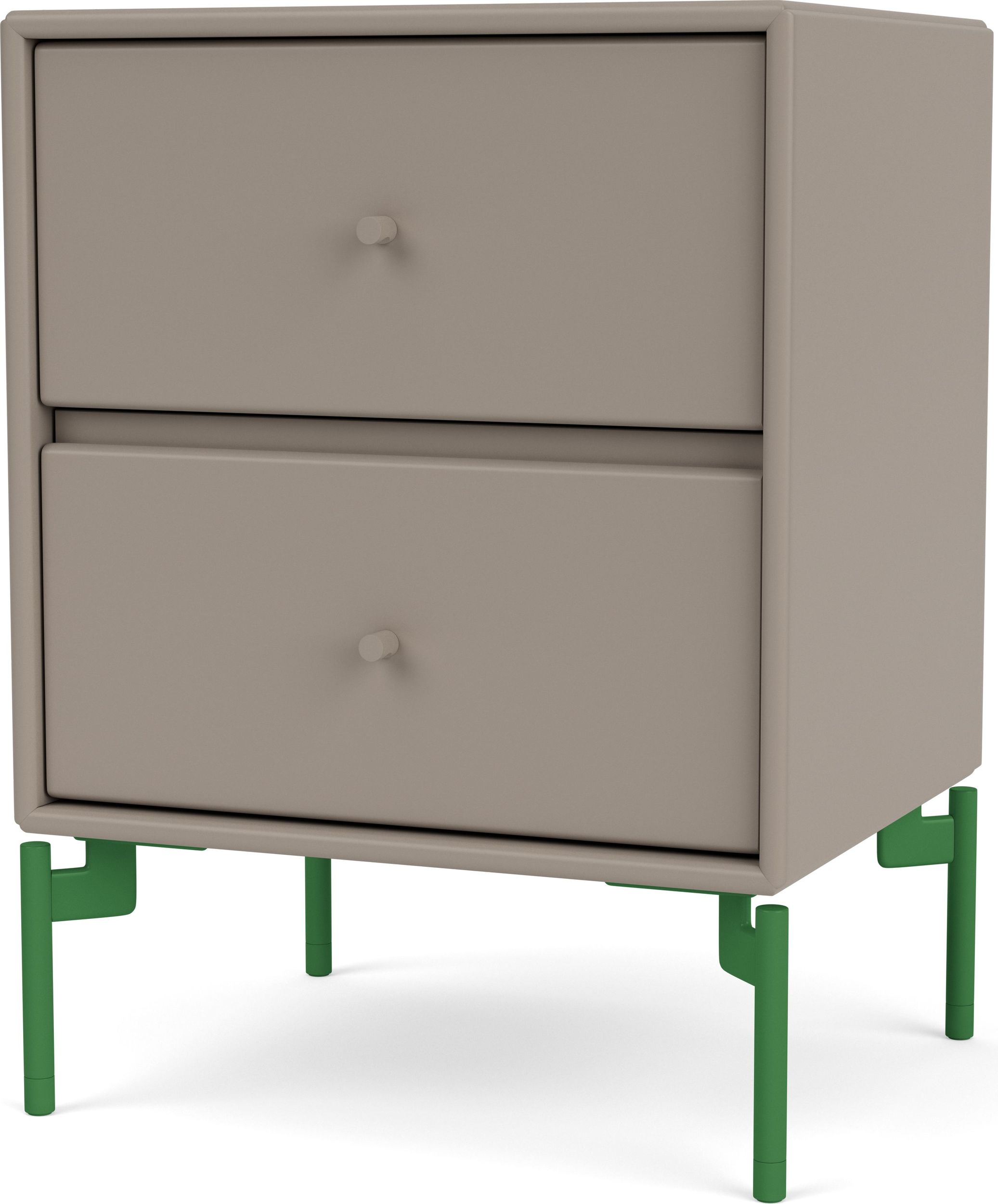 Szafka nocna Drift truflowa na zielonych nogach