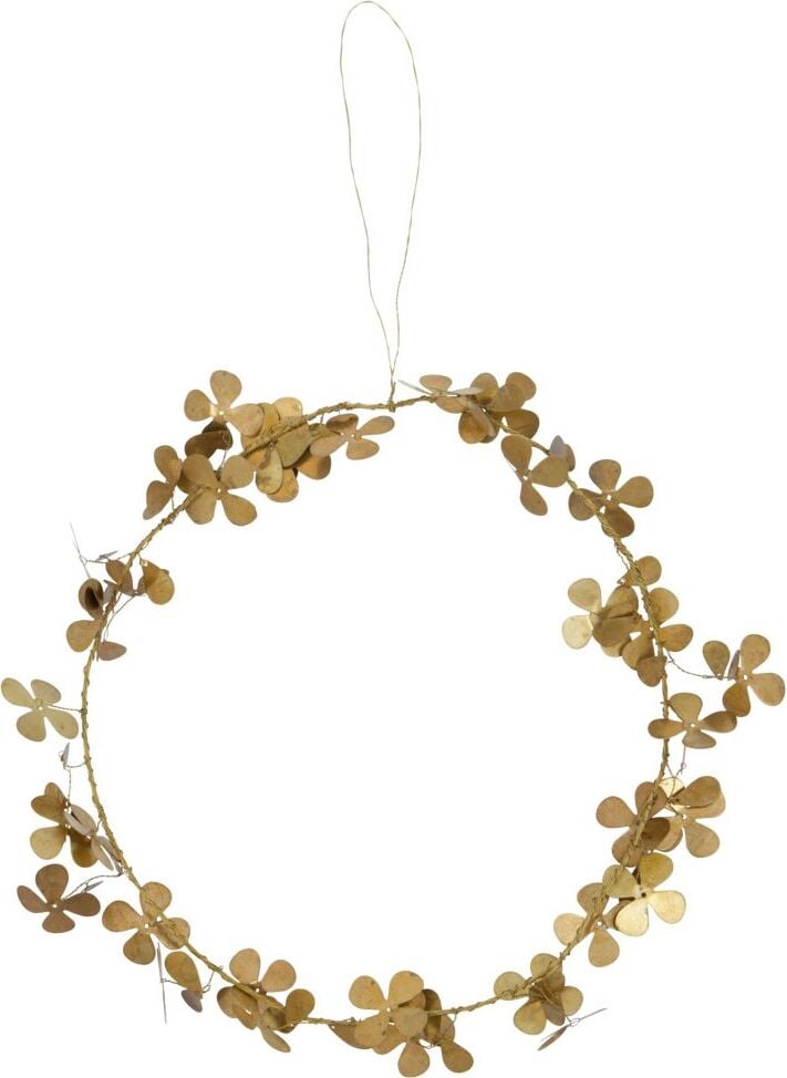 Dekoracja świąteczna Clover wieniec 20 cm mosiądz