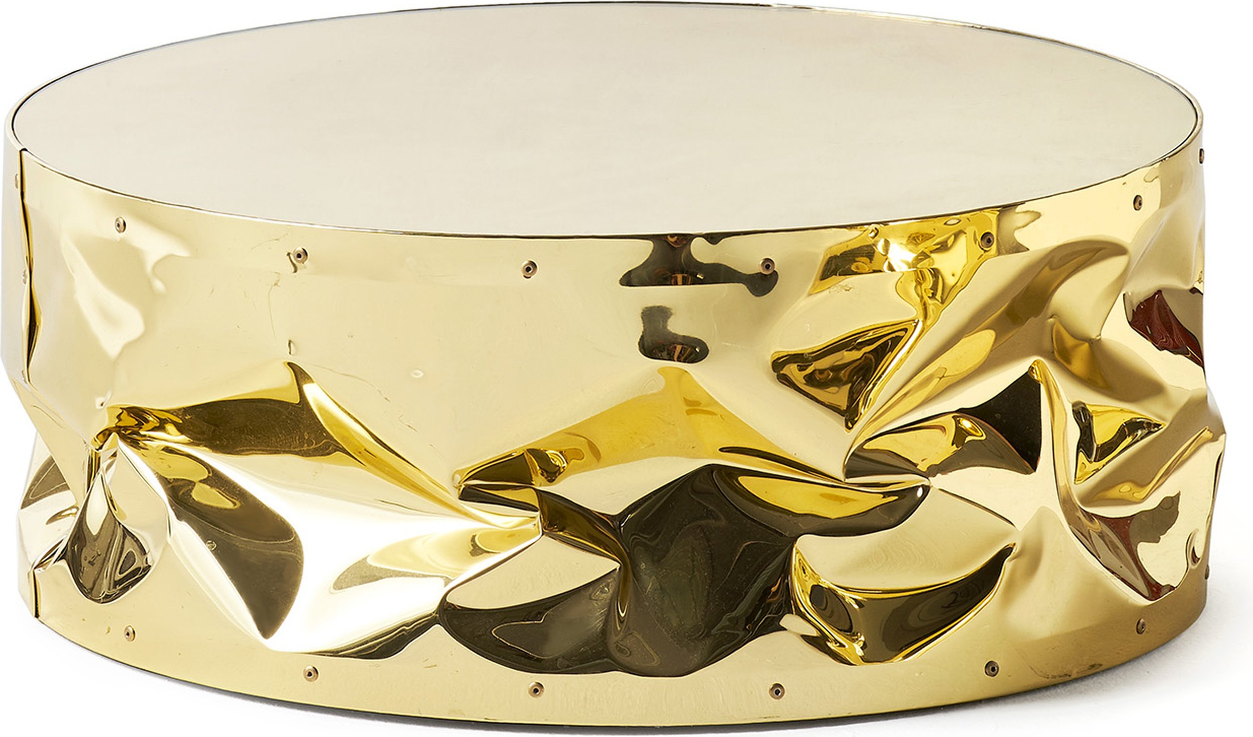 Stolik kawowy Tab U 60 cm złoty