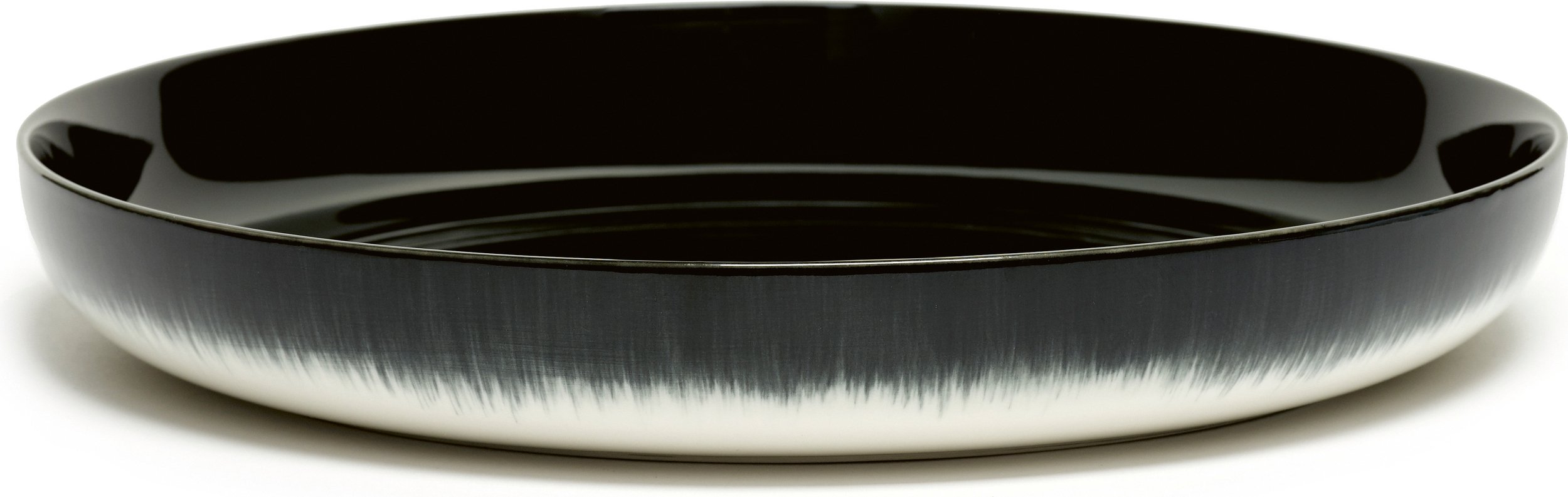 Talerz głęboki Dé B 27 cm czarno-biały