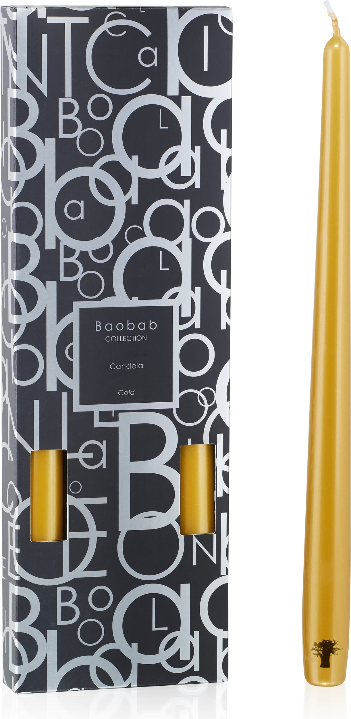 Świece Candela złote 4 szt.