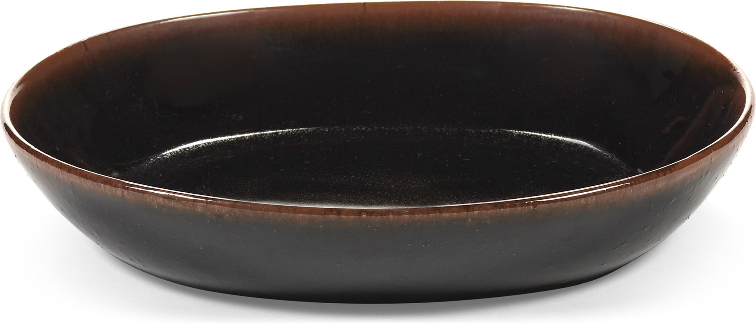 Talerz głęboki Out of Lines 23 cm brązowo-czarny