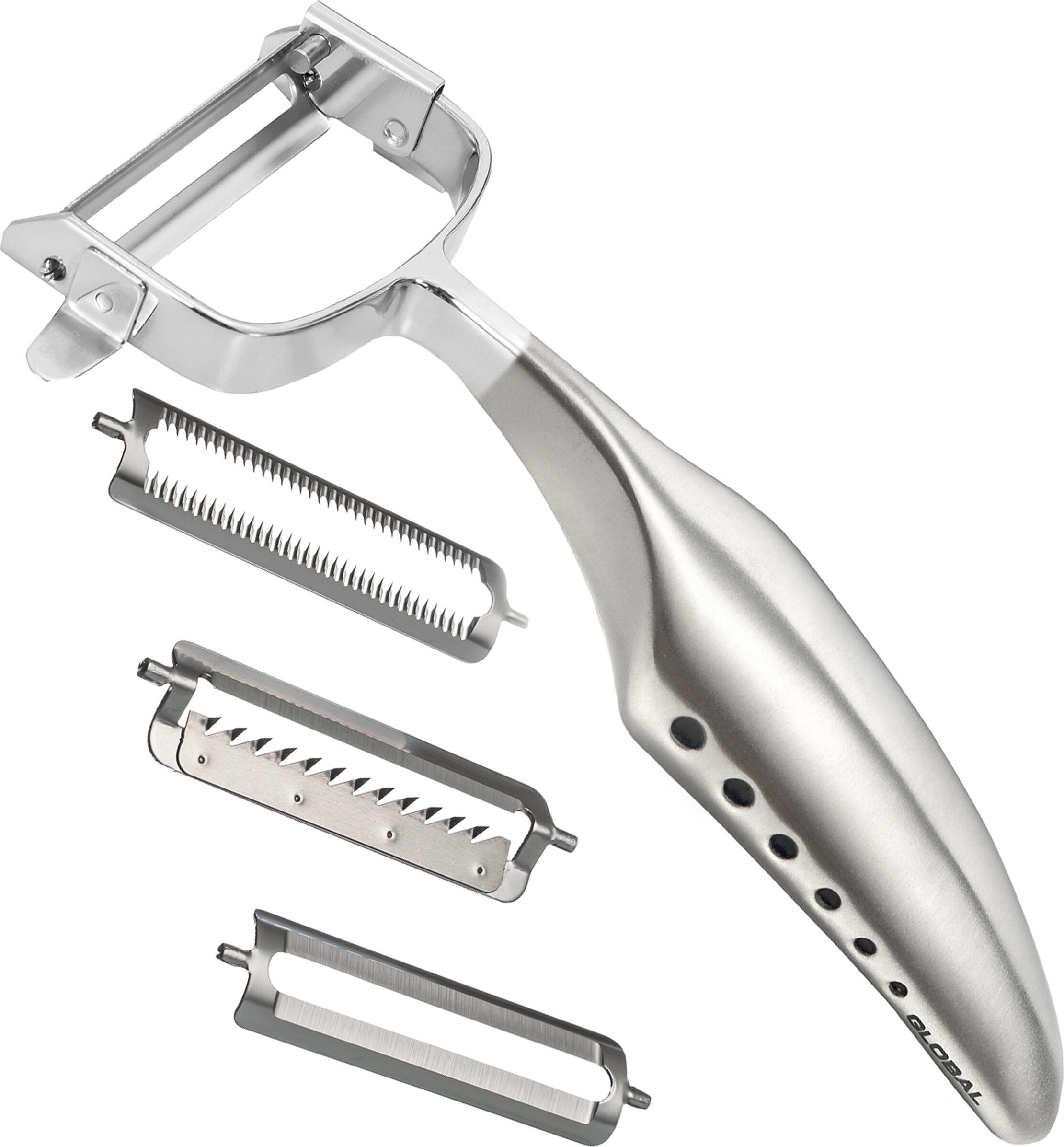 Obieraczka Global z 3 ostrzami 4 el.