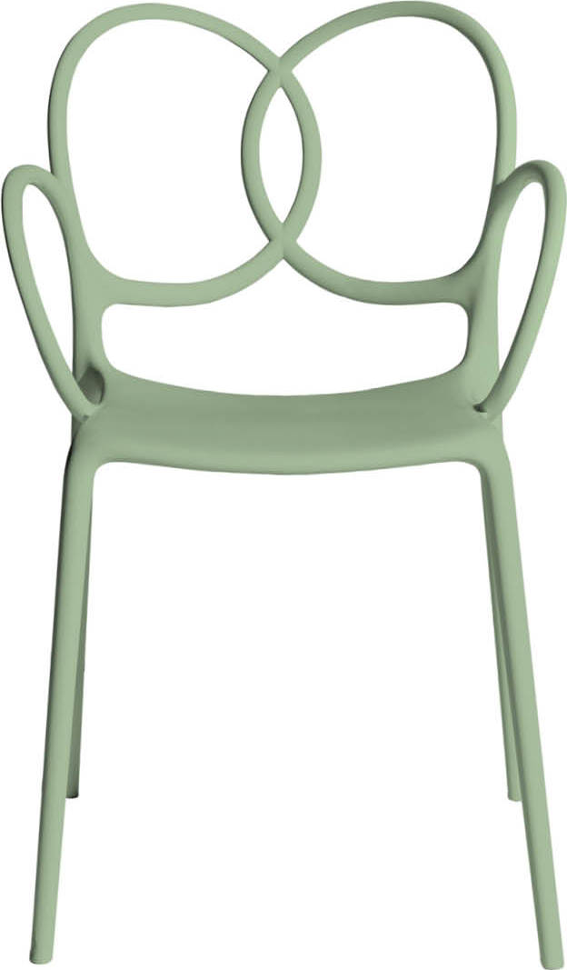 Krzesło Sissi zielone z podłokietnikami