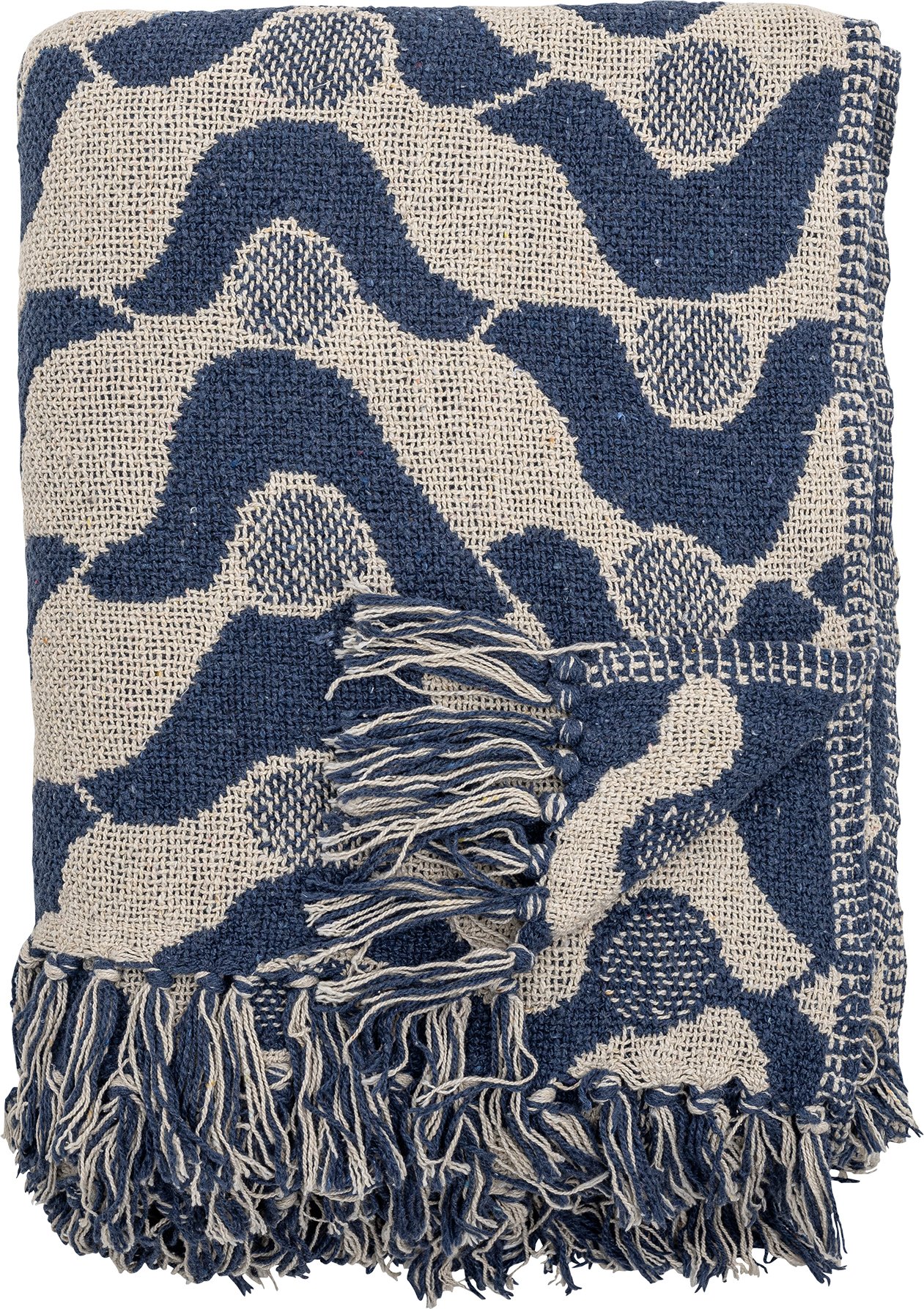 Narzuta Santena 160 x 130 cm beżowo-niebieska