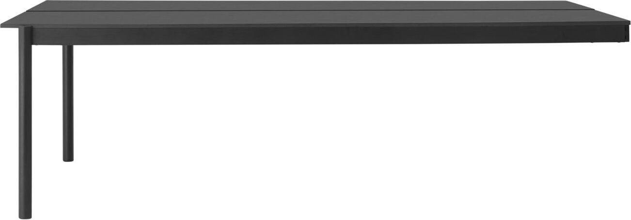 Moduł boczny stołu Linear System 240 cm czarny sklejka lakierowany