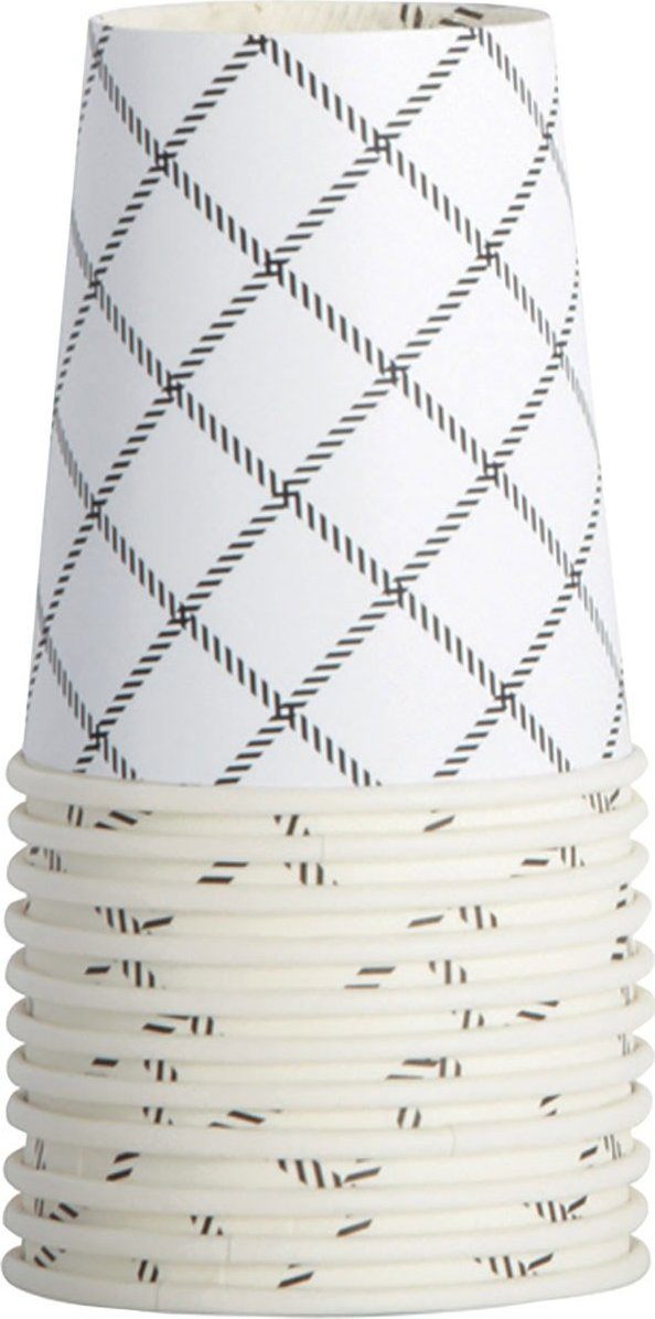 Kubki papierowe w kratkę Nicolas Vahe 12 szt.