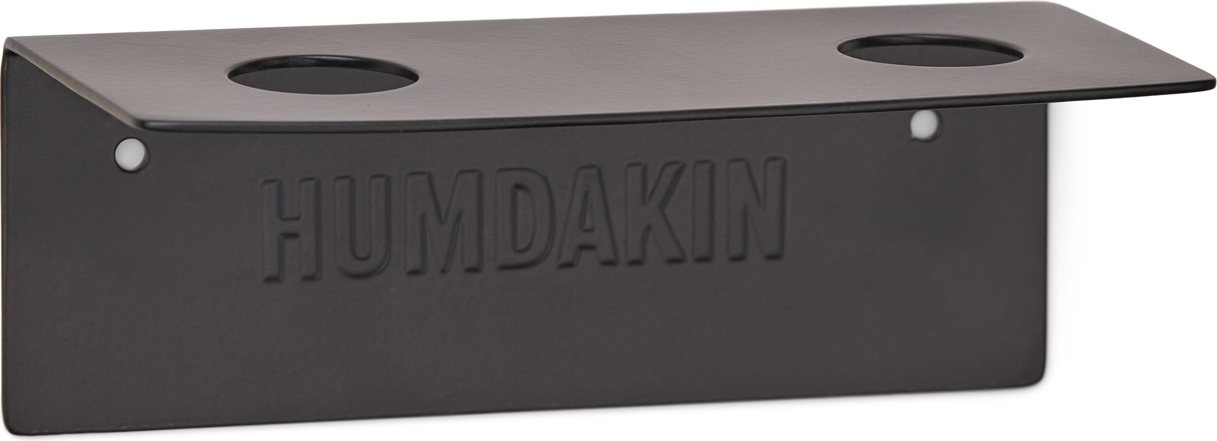 Wieszak łazienkowy na butelki z płynem Humdakin czarny podwójny