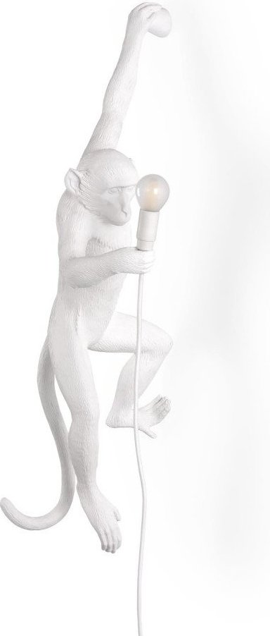 Lampa Monkey biała kinkiet