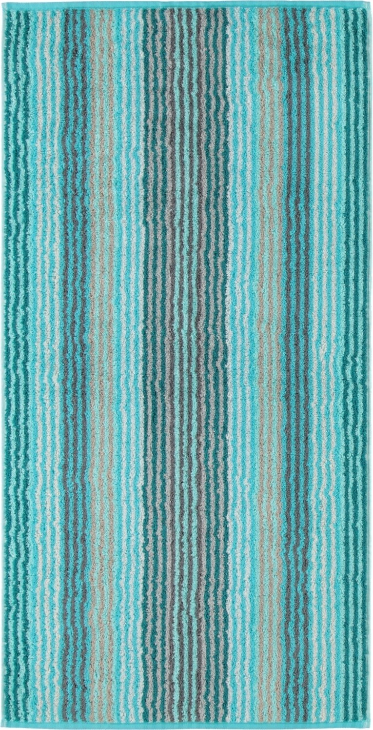 Ręcznik Unique w pasy 70 x 140 cm turkusowy